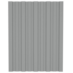Panneau de toiture 36 pcs Gris 60 x 45 cm Acier galvanisé 552355552355