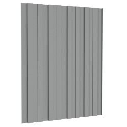 Panneau de toiture 36 pcs Gris 60 x 45 cm Acier galvanisé 552355552355