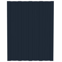 Panneau de toiture 12 pcs Anthracite 60 x 45 cm Acier galvanisé 552359552359