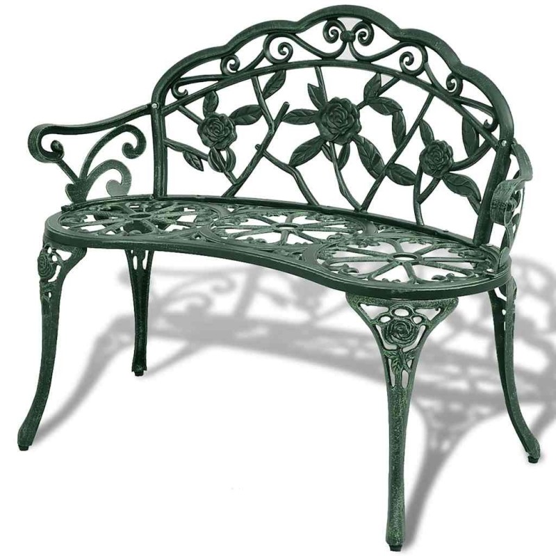 Banc de jardin 100 cm Aluminium coulé Vert 552368552368