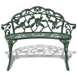 Banc de jardin 100 cm Aluminium coulé Vert 552368552368