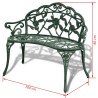 Banc de jardin 100 cm Aluminium coulé Vert 552368552368