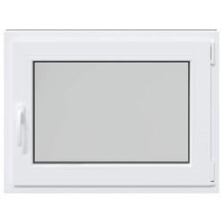 Fenêtre de sous-sol RISOR Anthracite 80 x 50 cm PVC et verre 552369552369