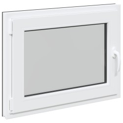 Fenêtre de sous-sol RISOR Anthracite 80 x 60 cm PVC et verre 552370552370