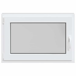 Fenêtre de sous-sol RISOR Anthracite 90 x 50 cm PVC et verre 552379552379