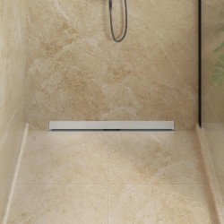 Drain de Douche Monté au Mur Argenté 80 cm Acier Inox 304 552381552381