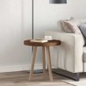 Plateau de table Marron foncé Ø 50 x 4 cm Bois de chêne massif 552398552398