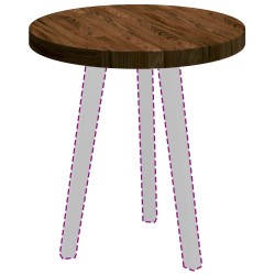 Plateau de table Marron foncé Ø 50 x 4 cm Bois de chêne massif 552398552398