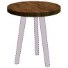 Plateau de table Marron foncé Ø 50 x 4 cm Bois de chêne massif 552398552398