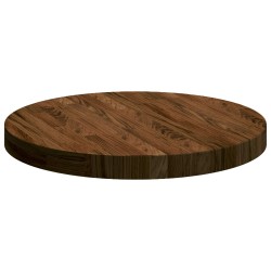 Plateau de table Marron foncé Ø 50 x 4 cm Bois de chêne massif 552398552398