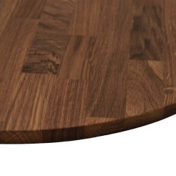 Plateau de table Marron foncé Ø 50 x 4 cm Bois de chêne massif 552398552398