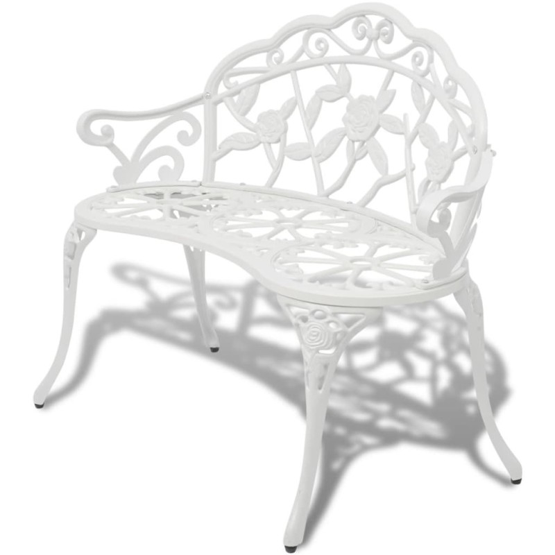 Banc de jardin 100 cm Aluminium coulé Blanc 552400552400