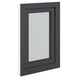 Fenêtre de sous-sol RISOR Anthracite 50 x 75 cm PVC et verre 552410552410