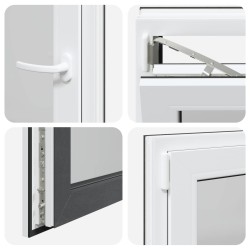 Fenêtre de sous-sol RISOR Anthracite 50 x 75 cm PVC et verre 552411552411