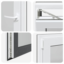 Fenêtre de sous-sol RISOR Anthracite 60 x 60 cm PVC et verre 552413552413