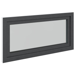 Fenêtre de sous-sol RISOR Anthracite 120 x 60 cm PVC et verre 552421552421