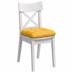 Coussins de siège 4 pcs Jaune clair 40 x 40 cm 552422552422