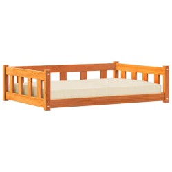 Lit pour Chien Brun cire 100 x 70 x 28 cm Pin massif 552427552427