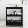 Chariot de Rangement Étroit Chêne noir 60 x 18 x 70 cm 552432552432