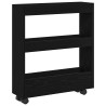 Chariot de Rangement Étroit Chêne noir 60 x 18 x 70 cm 552432552432