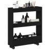 Chariot de Rangement Étroit Chêne noir 60 x 18 x 70 cm 552432552432