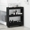 Chariot de Rangement Étroit Chêne noir 60 x 18 x 70 cm 552432552432