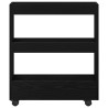 Chariot de Rangement Étroit Chêne noir 60 x 18 x 70 cm 552432552432