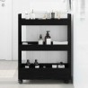 Chariot de Rangement Étroit Chêne noir 60 x 22 x 80 cm 552434552434