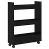 Chariot de Rangement Étroit Chêne noir 60 x 22 x 80 cm 552434552434