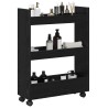 Chariot de Rangement Étroit Chêne noir 60 x 22 x 80 cm 552434552434