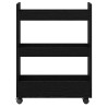 Chariot de Rangement Étroit Chêne noir 60 x 22 x 80 cm 552434552434