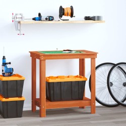 Établi avec étagère Brun Ciré 80 x 50 x 80 cm Pin massif 552436552436