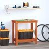 Établi avec étagère Brun Ciré 80 x 50 x 80 cm Pin massif 552436552436