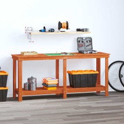 Établi avec étagère Brun Ciré 180 x 50 x 80 cm Pin massif 552437552437