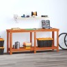 Établi avec étagère Brun Ciré 180 x 50 x 80 cm Pin massif 552437552437
