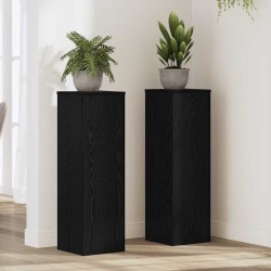 Support de Plante 2 pcs Chêne noir 25 x 25 x 80 cm 552439552439