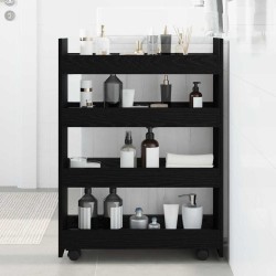 Chariot de Rangement Étroit Chêne noir 60 x 20 x 82 cm 552450552450