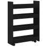 Chariot de Rangement Étroit Chêne noir 60 x 20 x 82 cm 552450552450