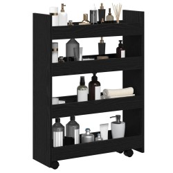 Chariot de Rangement Étroit Chêne noir 60 x 20 x 82 cm 552450552450