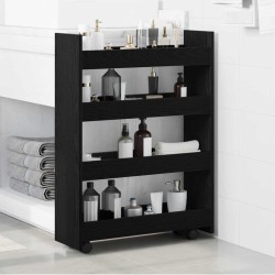 Chariot de Rangement Étroit Chêne noir 60 x 20 x 82 cm 552450552450
