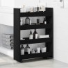 Chariot de Rangement Étroit Chêne noir 60 x 20 x 82 cm 552450552450