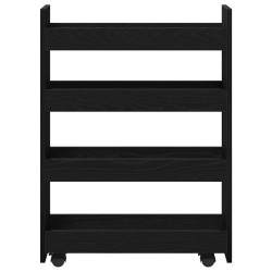 Chariot de Rangement Étroit Chêne noir 60 x 20 x 82 cm 552450552450