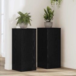 Support de Plante 2 pcs Chêne noir 30 x 30 x 70 cm 552452552452