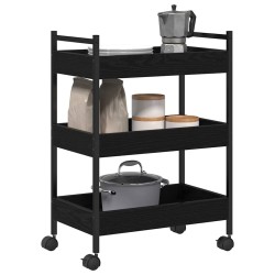 Chariot de cuisine Chêne noir 50 x 30 x 70 cm Bois d'ingénierie 552463552463
