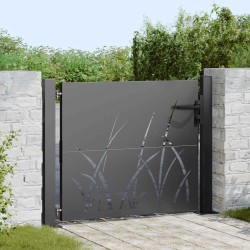Porte de Jardin Noir 110 x 105 cm Acier peint par poudre 552483552483