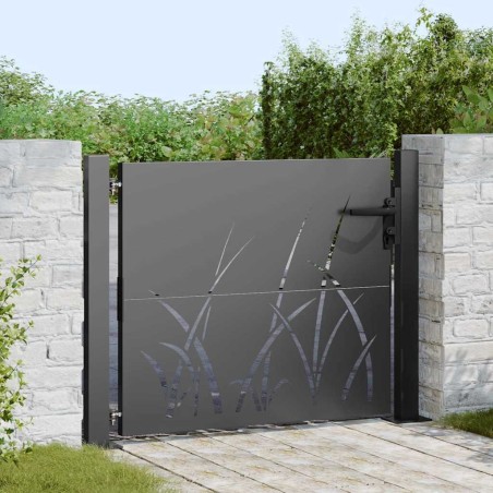 Porte de Jardin Noir 110 x 105 cm Acier peint par poudre 552483552483