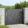 Porte de Jardin Noir 110 x 105 cm Acier peint par poudre 552483552483