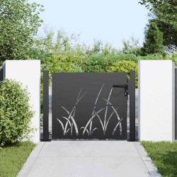 Porte de Jardin Noir 110 x 105 cm Acier peint par poudre 552483552483