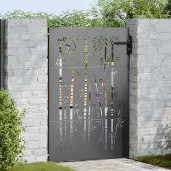 Porte de Jardin Noir 85 x 150 cm Acier peint par poudre 552484552484
