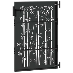 Porte de Jardin Noir 85 x 150 cm Acier peint par poudre 552484552484